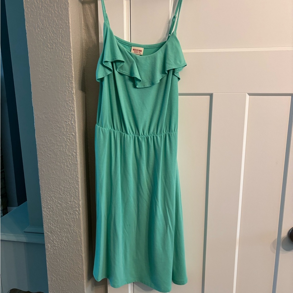 Mossimo Supply Co Green Sleeveless Spaghetti Strap Sundress
